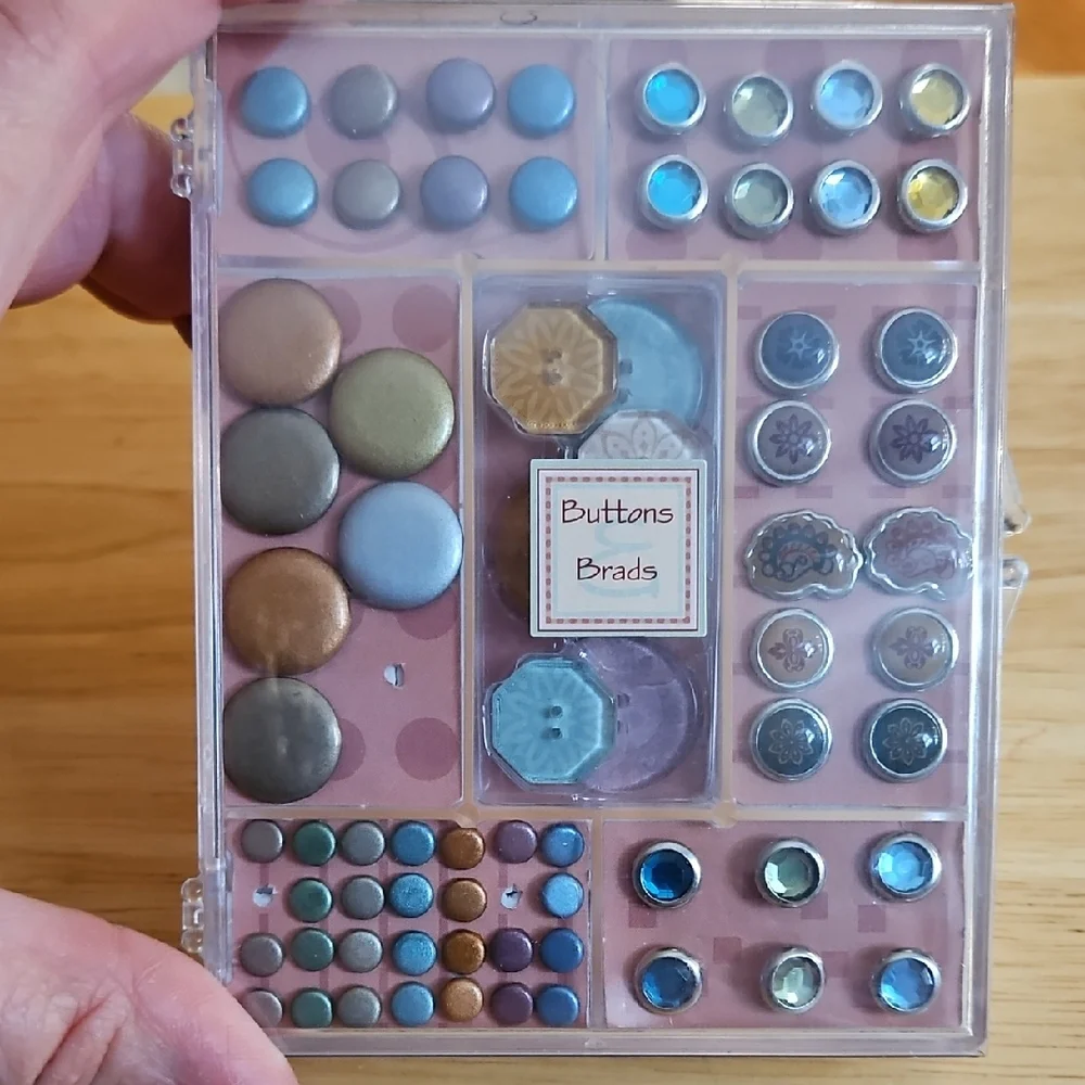 PORTAFOLIA Decorative Button and Brad KIT